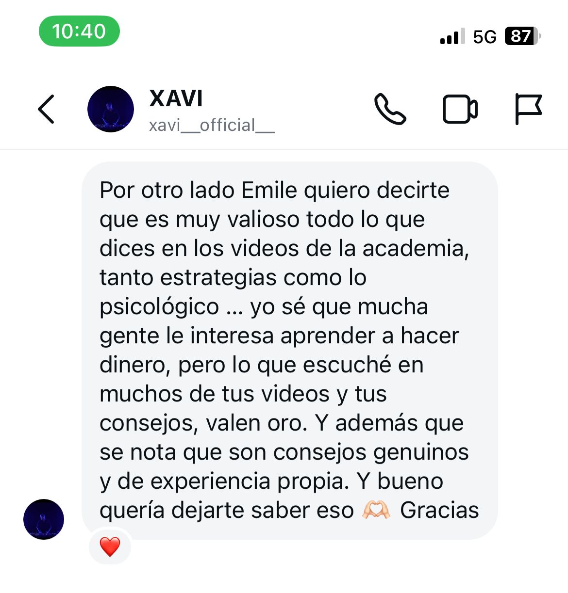 Testimonio de alumno de PROFIT4LIFE